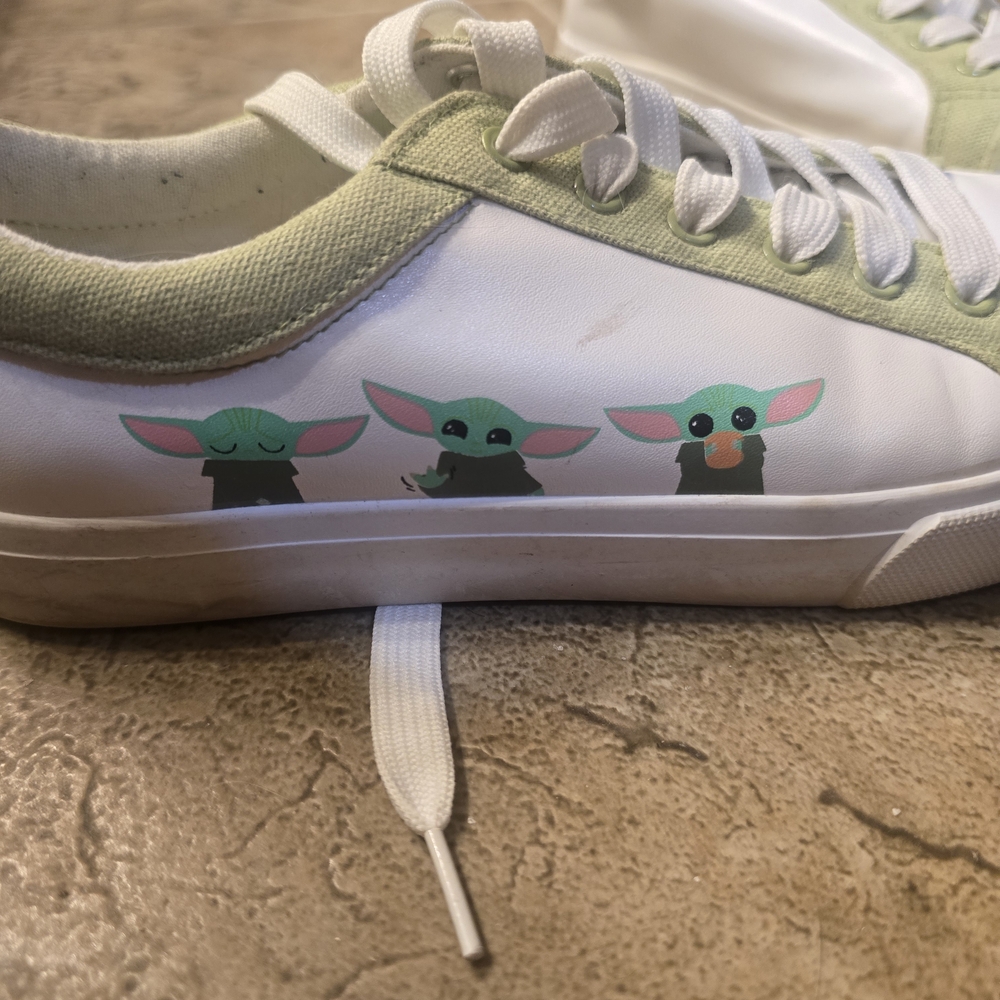 The Mandalorian Women's Green and White Sneakers